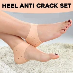 Pair Of Half Heel Pain Anti Crack Silicone Set