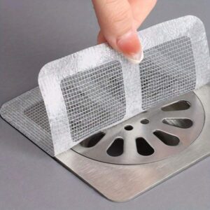 Multifunctional Sticker Drainer Net For Bathroom, Kitchen (Pack Of 10)
