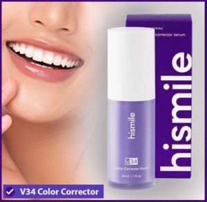 HISMILE V34 Teeth Removing Deep Smoke Stains Gingiva Protection Purple Orthopedic Toothpaste Cleans Oral Cavity Brightness Teeth 30ml
