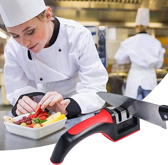 3-in-1 Knife Sharpener With Fruit And Meat Knife Peeler - Image 3