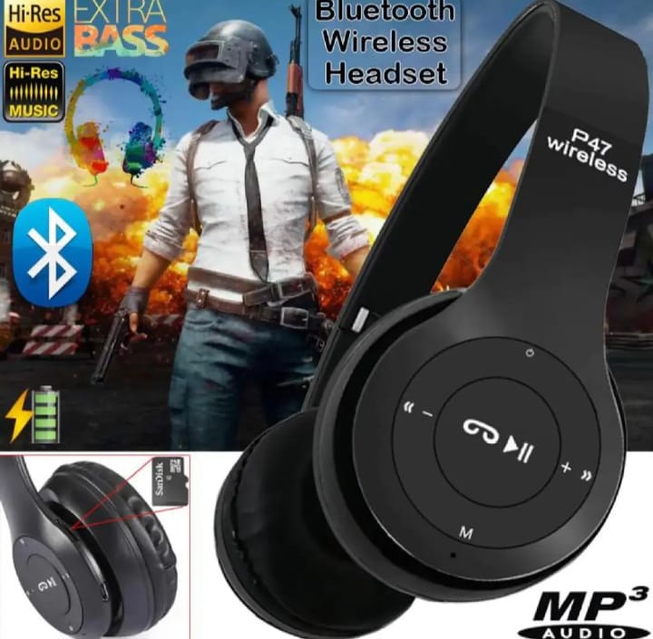P47 Wireless Headphones Invincible Ultra Small Bluetooth headset For Gaming (random color) - Image 3