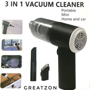 3 in 1 Portable Wireless Vacuum Cleaner Air Pump & Duster for Home, Car & Laptop