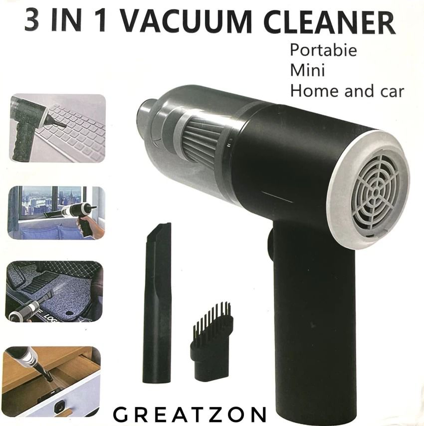 3 in 1 Portable Wireless Vacuum Cleaner Air Pump & Duster for Home, Car & Laptop